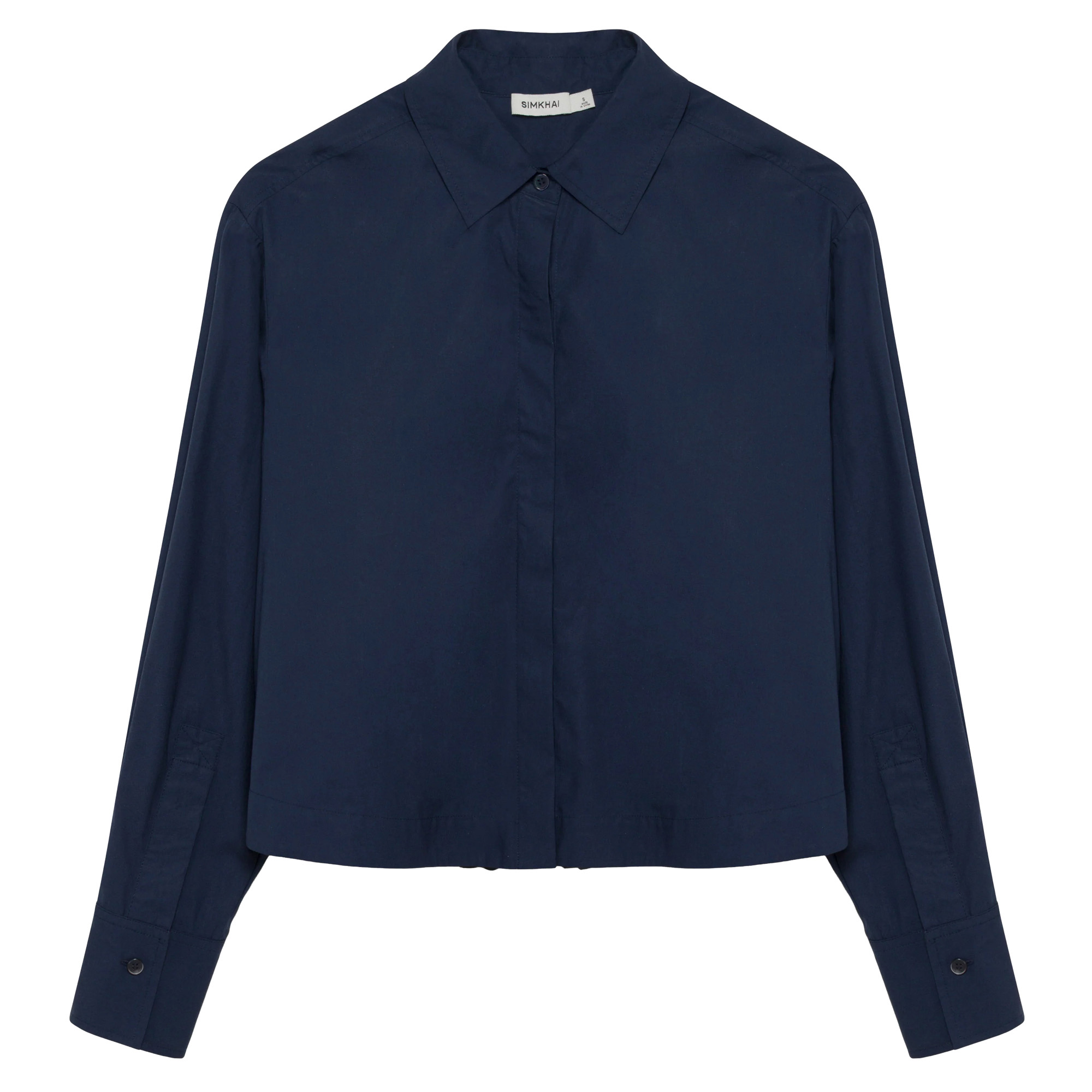 Kacey Long Sleeve Cotton Lace Back Button-Up Shirt