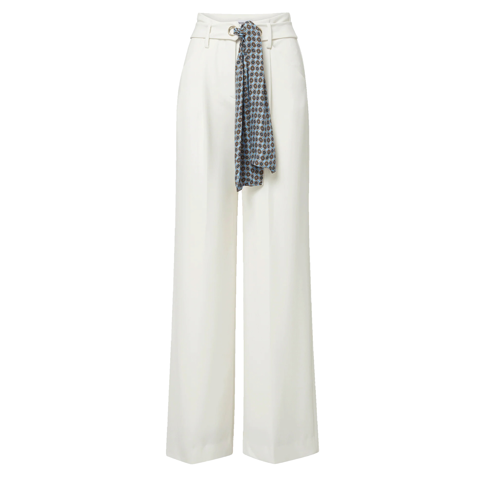 Tai Scarf-Belted High-Rise Wide-Leg Pant