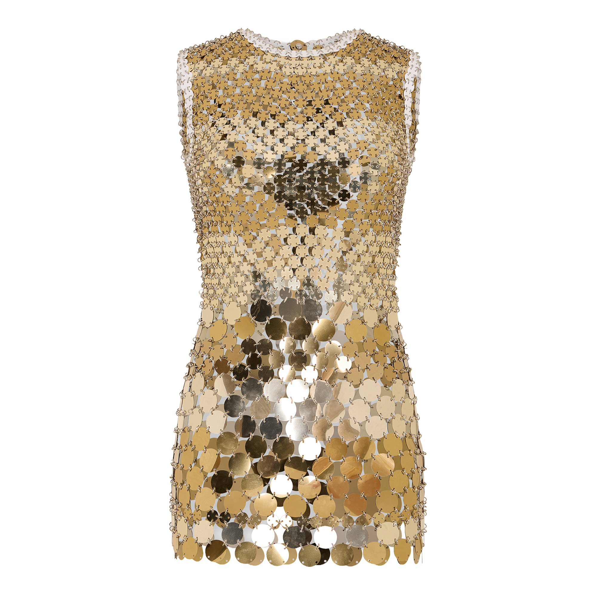 Sleeveless Disc Mini Dress