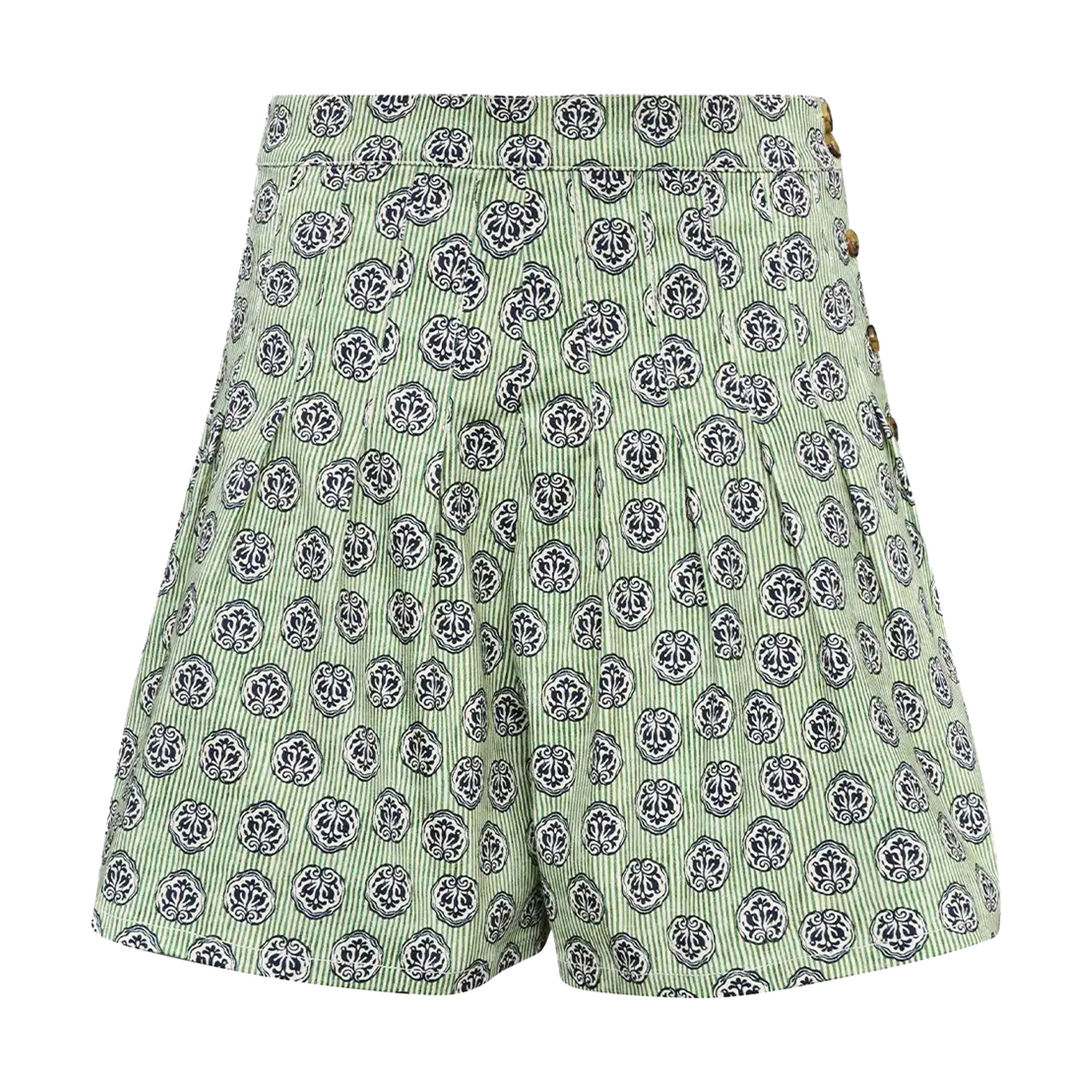 Willa Pleated Patterned Shorts