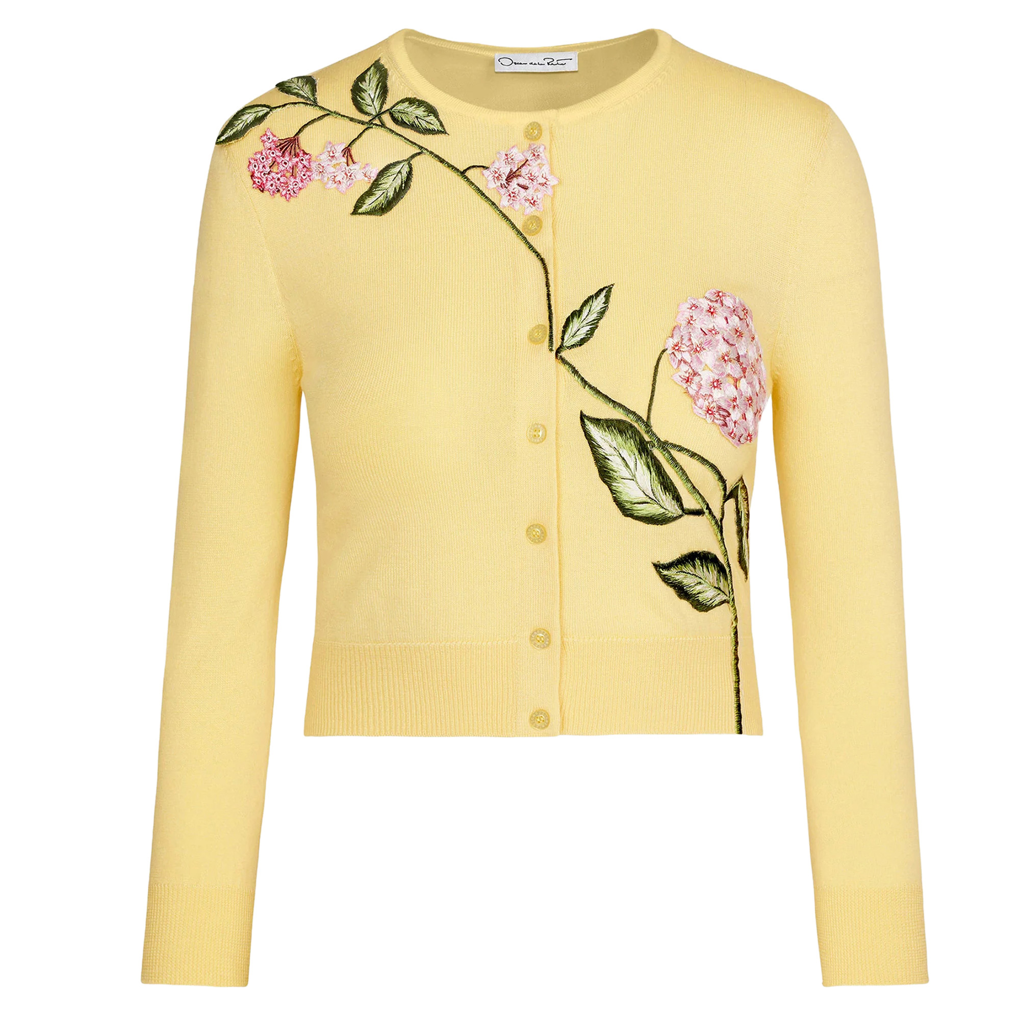 Porcelain Flower Threadwork Cropped Cardigan