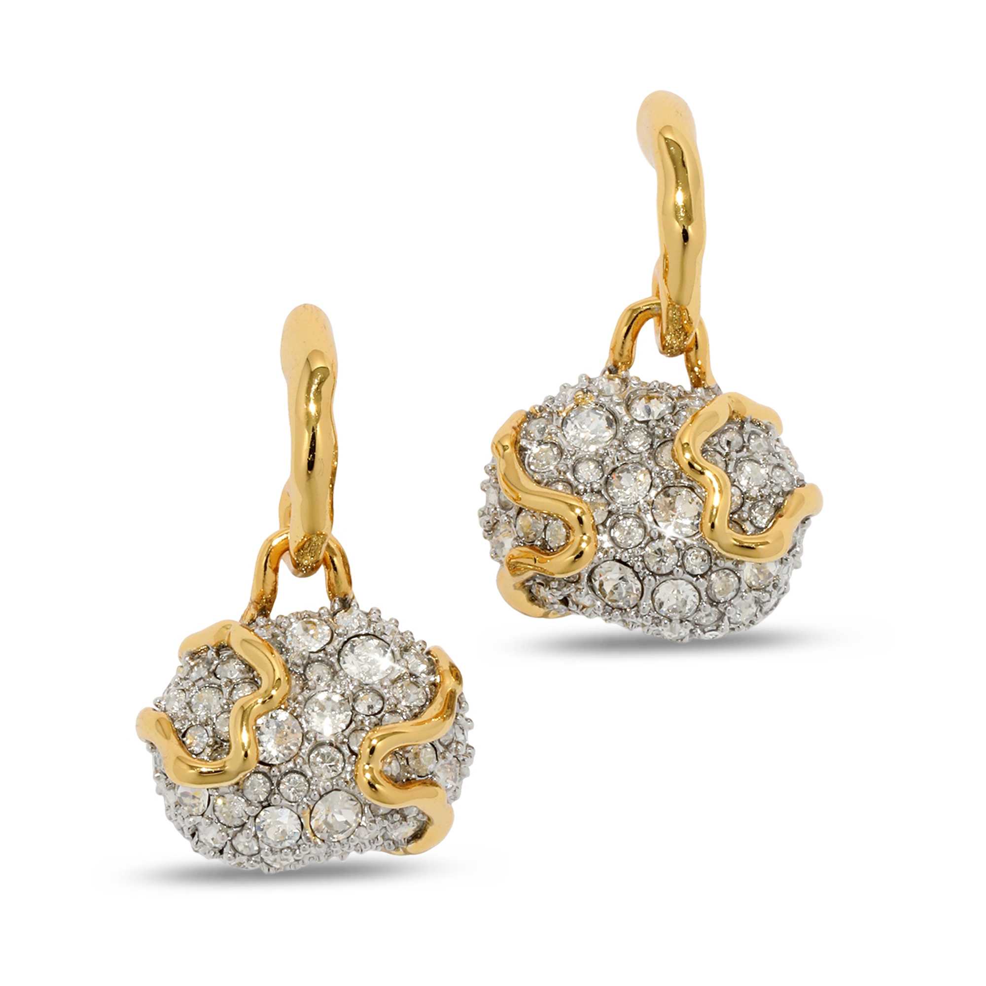 Sonales Crystal Petite Pebble Hoop Earrings