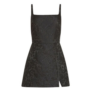 Rhona Jacquard Sleeveless Skort Romper