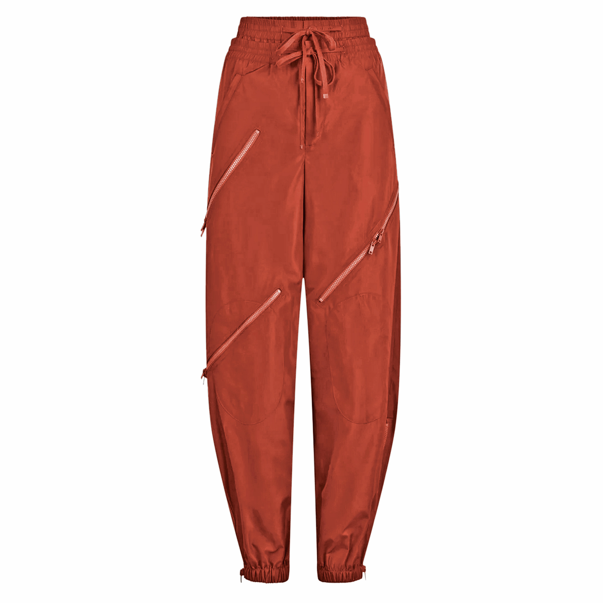 High-Rise Double Waistband Zipper Pants