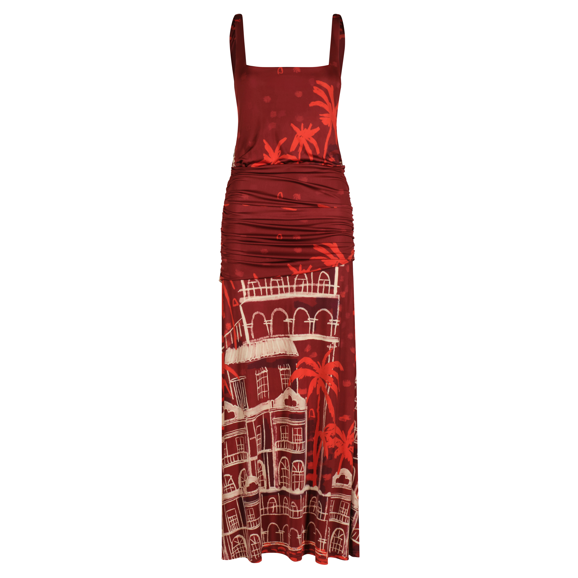 Plant of Joy Sleeveless Jersey Ankle-Length Dress