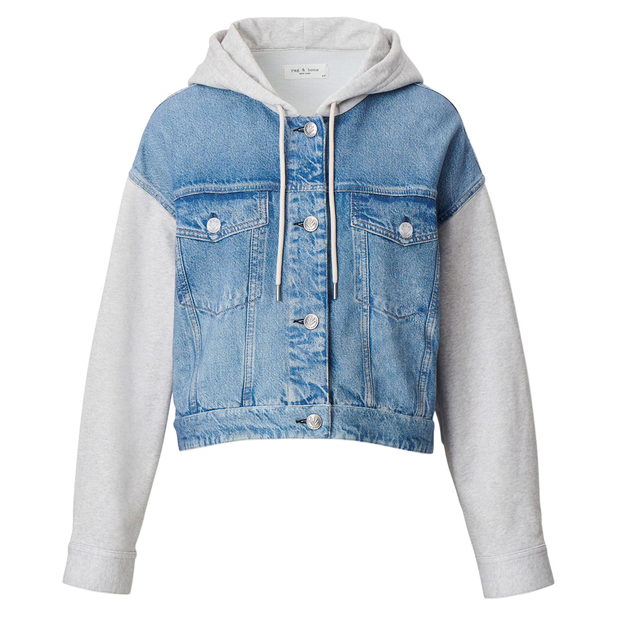 Miramar Terry Combo Hooded Trucker Jacket