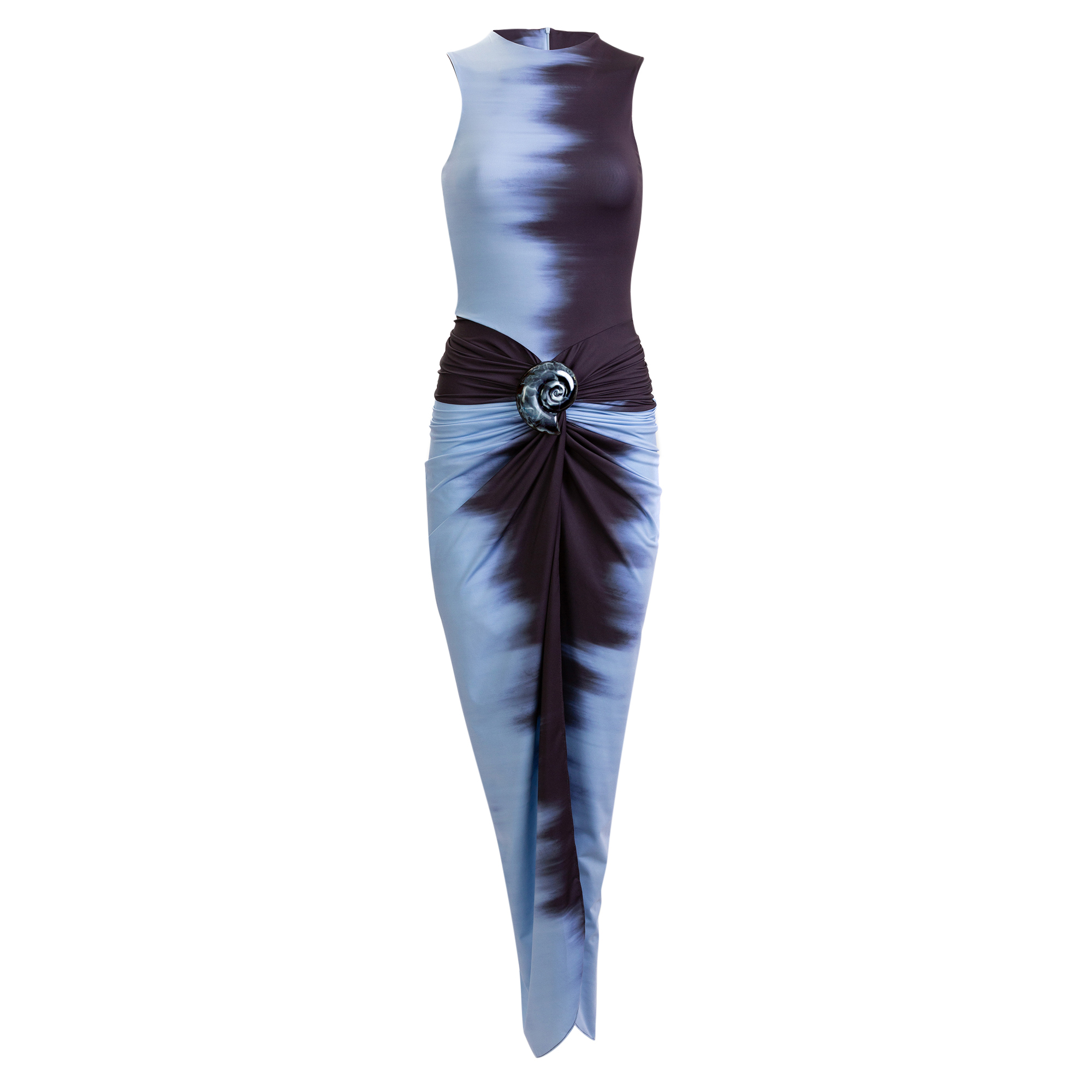 Leni Sleeveless Ruched Jersey Midi Dress