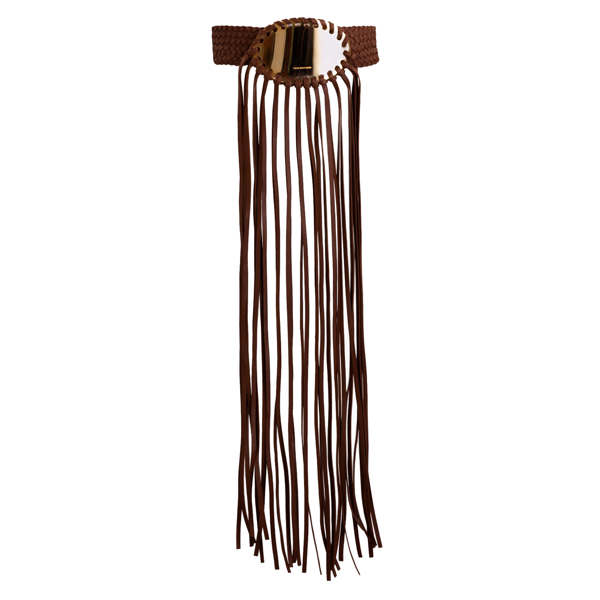 Maya Leather Belt With Oversized Buckle