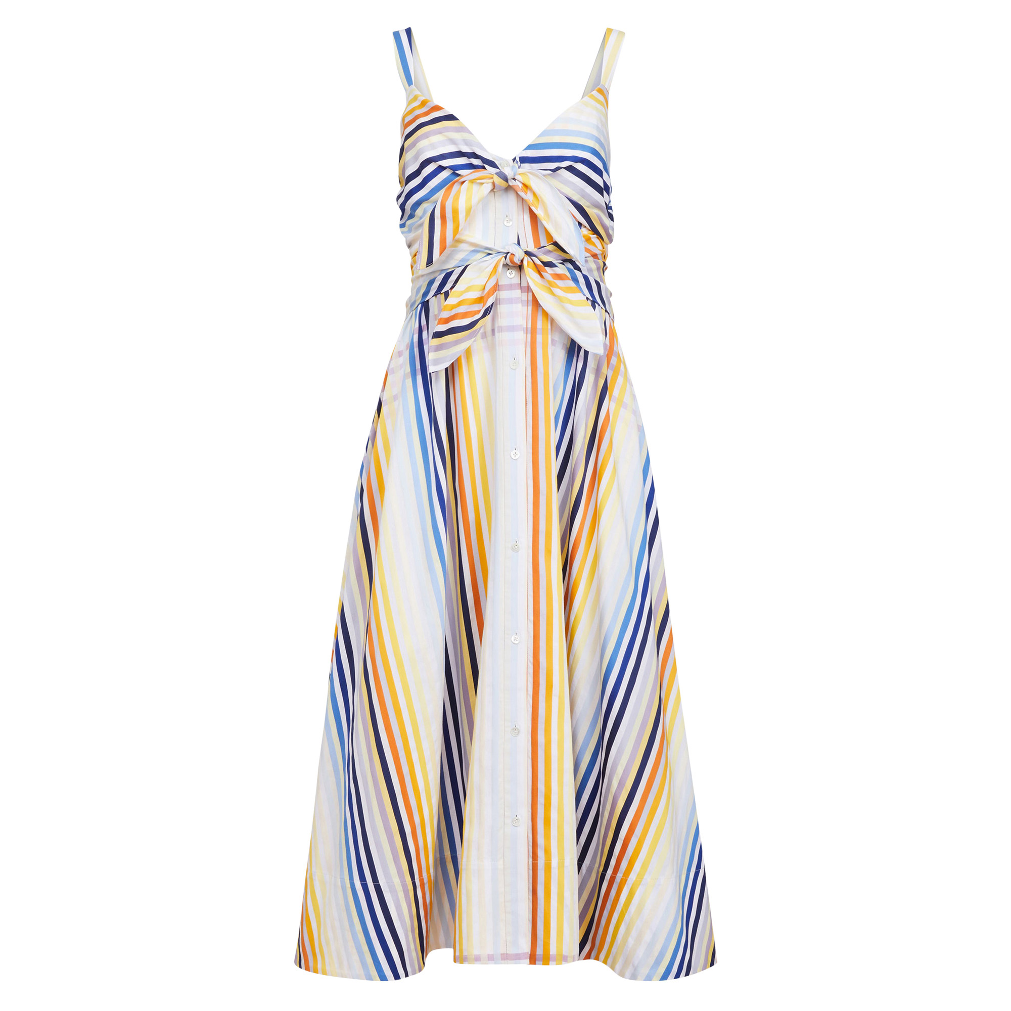 Wren Sleeveless Double Tie-Front Midi Dress