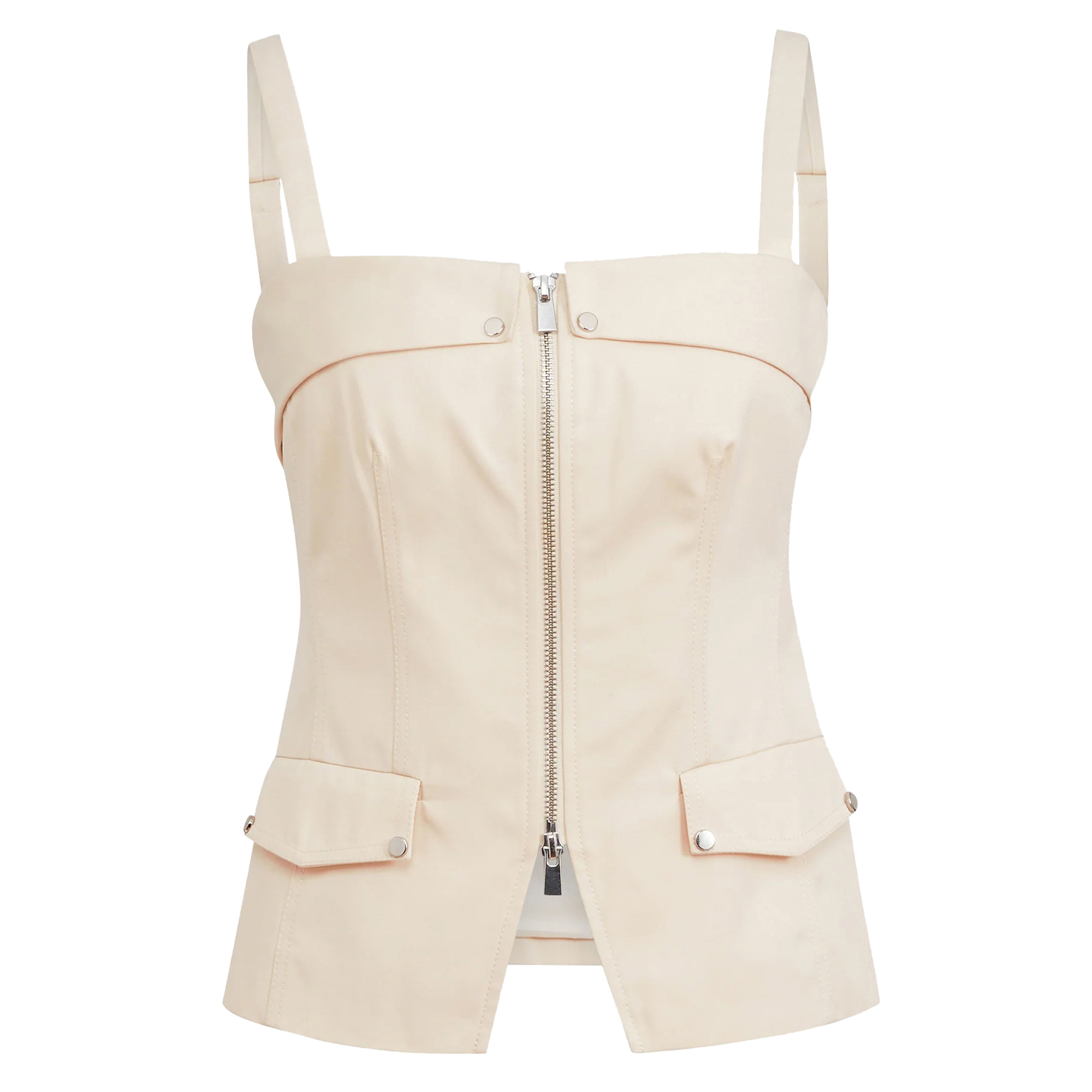 Jayden Zip Front Moto Top